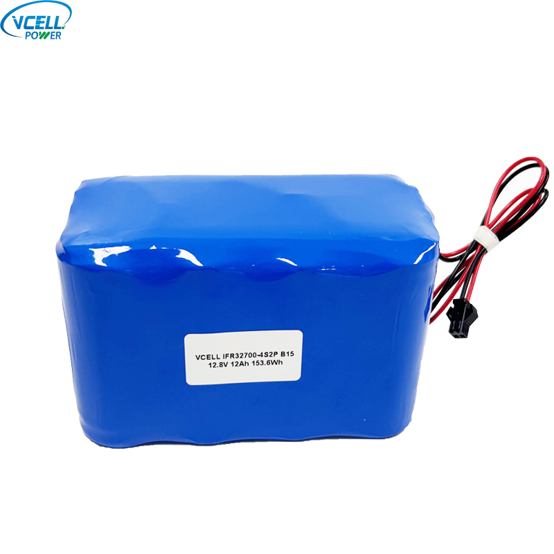 12,8V 12Ah uppladdningsbart LiFePO4-batteri