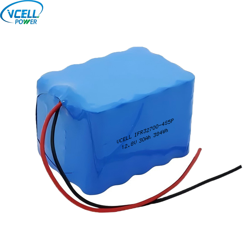 12,8V 30Ah uppladdningsbart LiFePO4-batteri