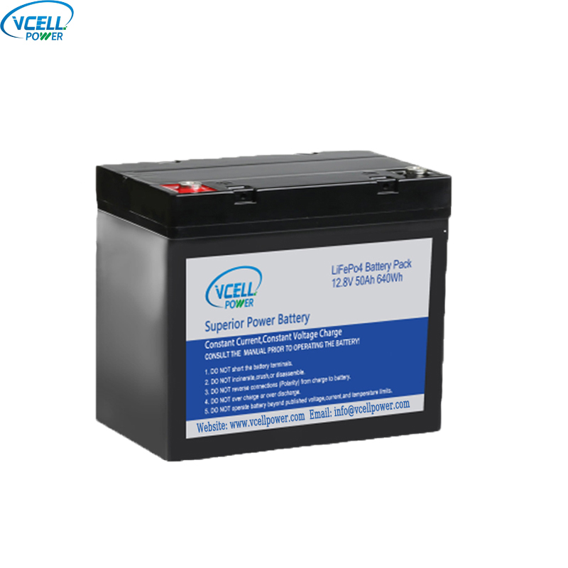 12,8V 50Ah Deep Cycle LiFePO4 batteripaket