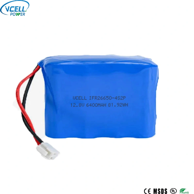 12,8V 6400mAh uppladdningsbart LiFePO4-batteripaket