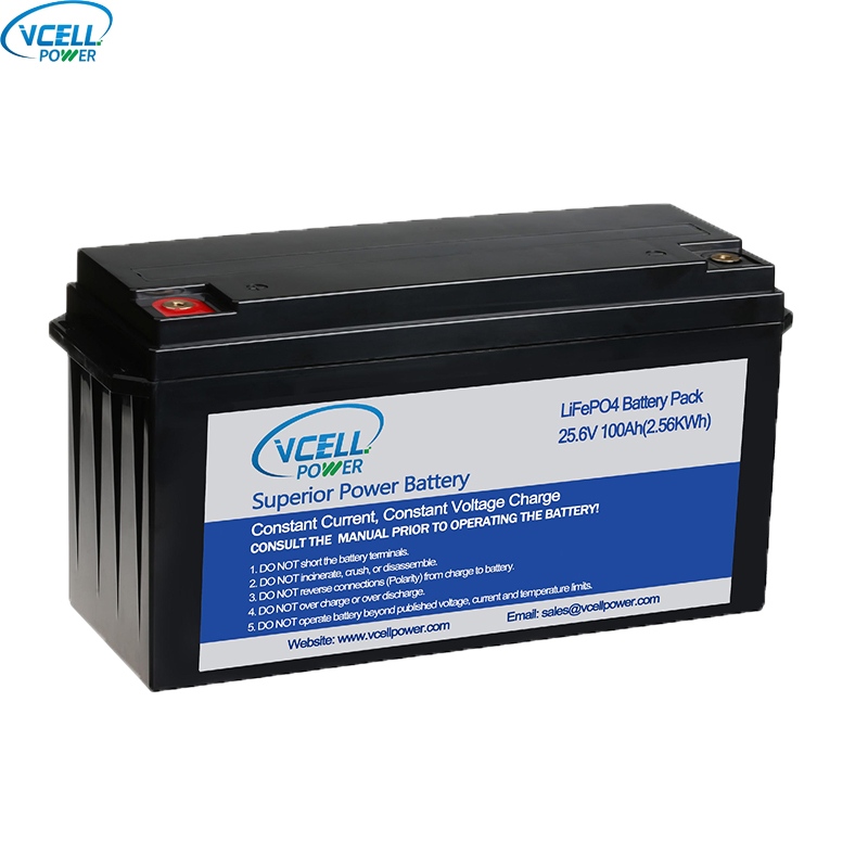 24V 100Ah Deep Cycle LiFePO4-batteri