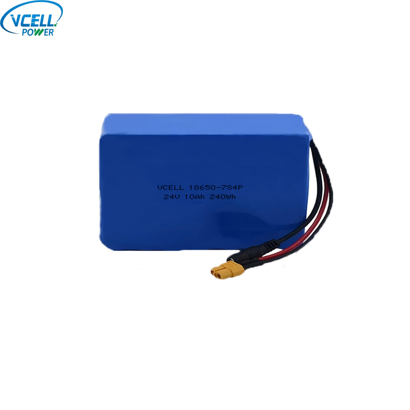 24V 10Ah litiumjonbatteripaket