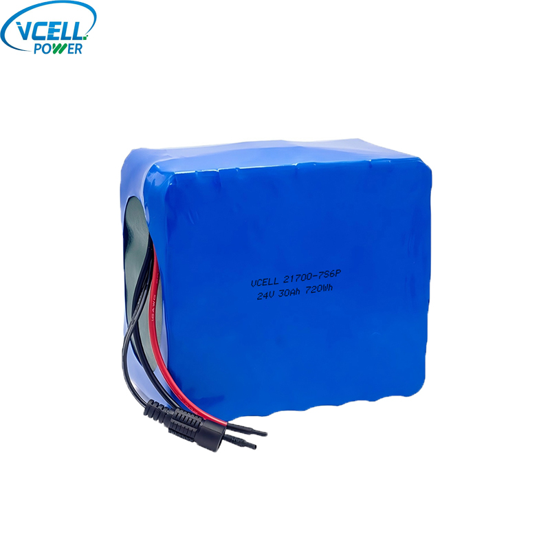 24V 30Ah uppladdningsbart litiumjonbatteri