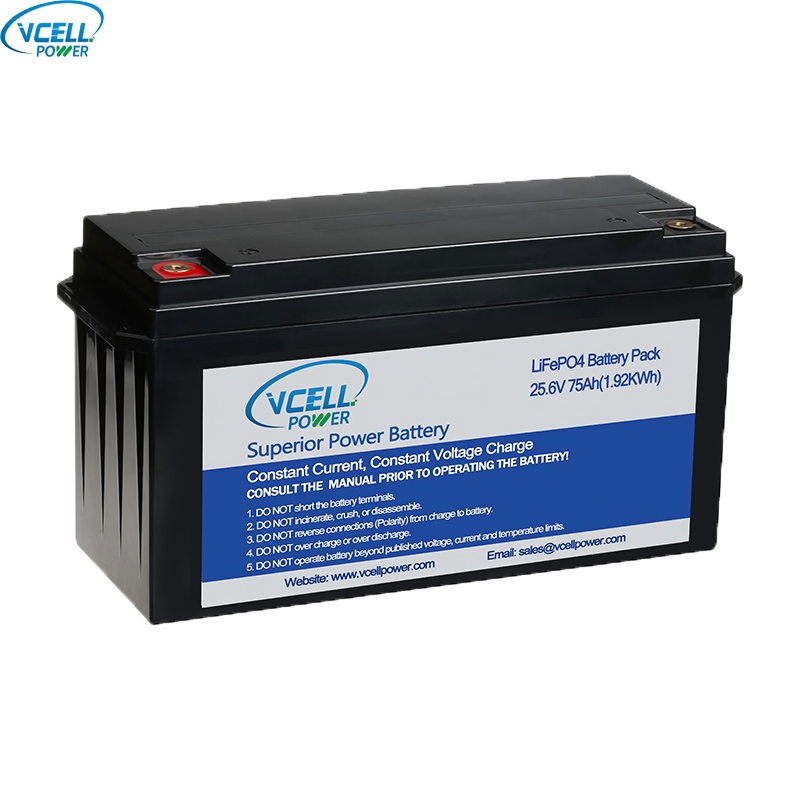 24V 75Ah Deep Cycle LiFePO4-batteri