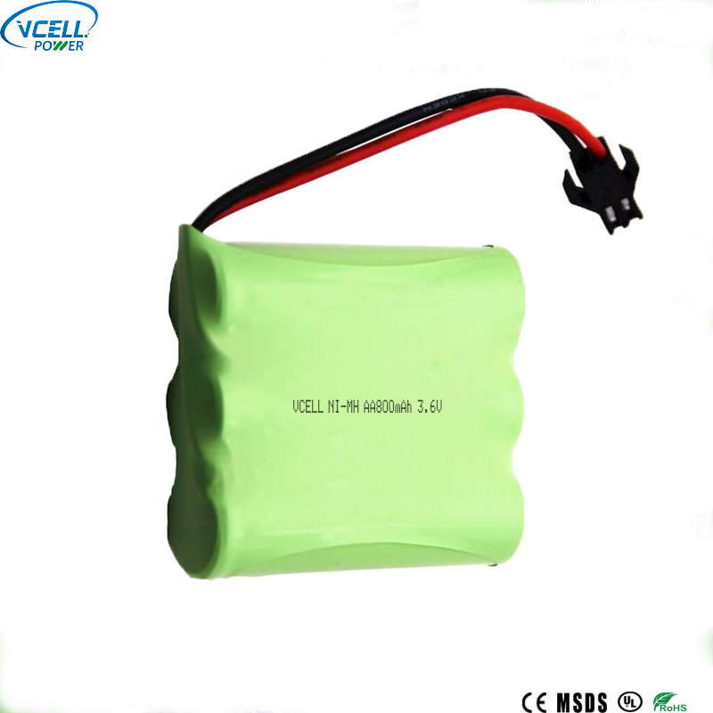 3,6V AA 800mAh Nimh batteripaket
