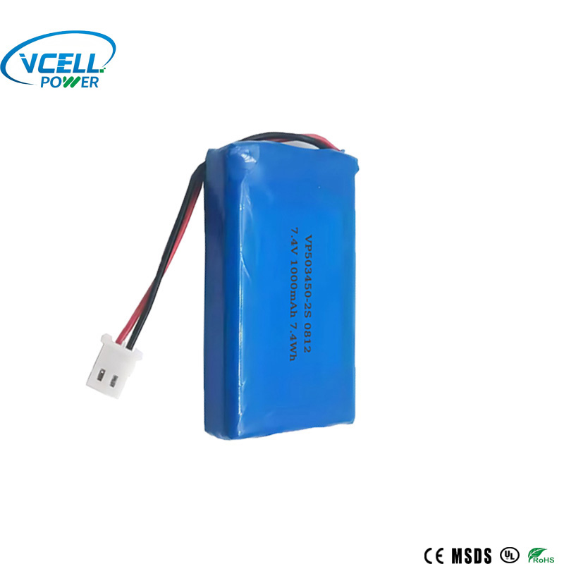 7,4V 1000mAh 503450 2S LiPo-batteri