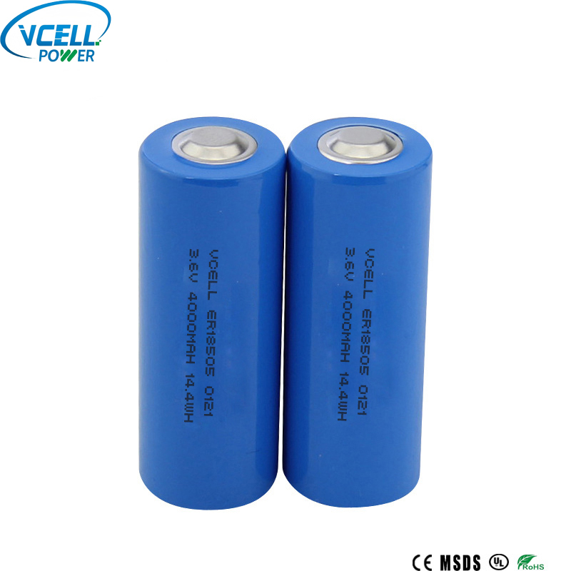 ER18505 3,6V 4000mAh primärt Li SOCL2-batteri